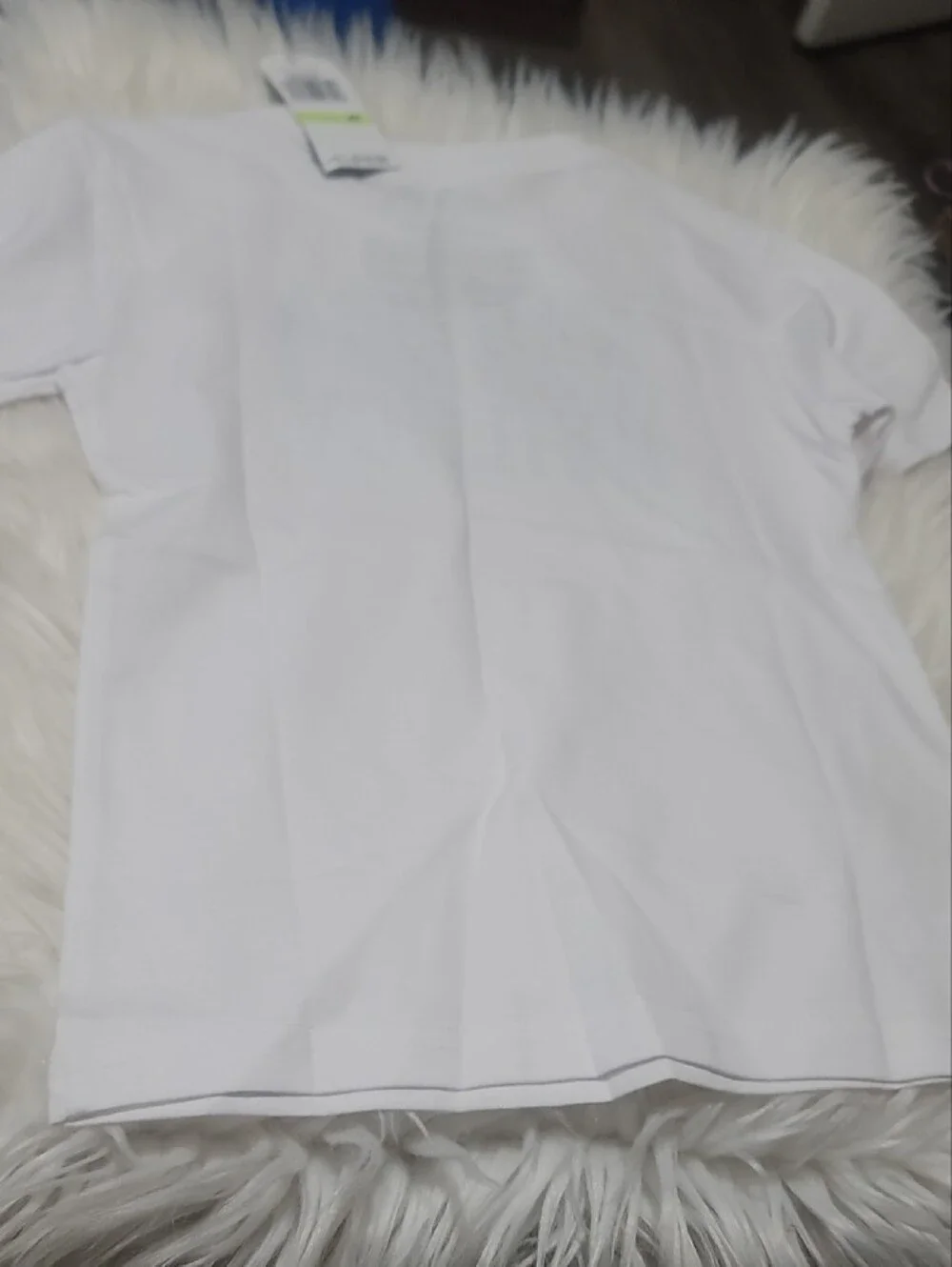 Nautica White Tee with Navy Logo and Nautical Flag Accents